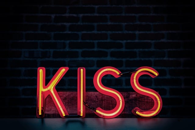 Free download kiss neon sign signage love free picture to be edited with GIMP free online image editor