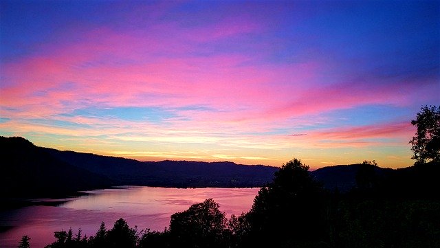 Free download Kitsch Sunset Switzerland -  free photo or picture to be edited with GIMP online image editor