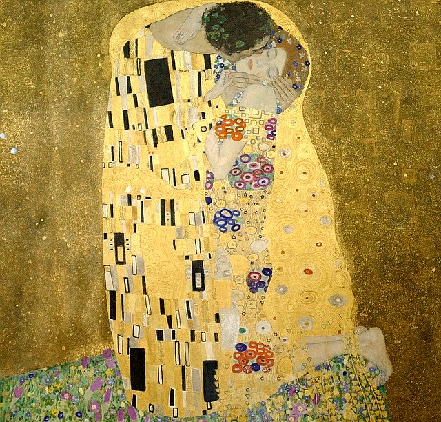 Free download Klimt Gustav Kiss -  free illustration to be edited with GIMP free online image editor