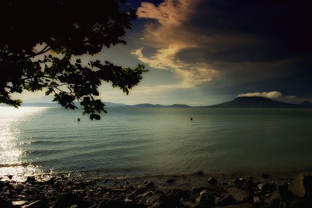 Free download Lake Balaton Clouds Water -  free photo or picture to be edited with GIMP online image editor