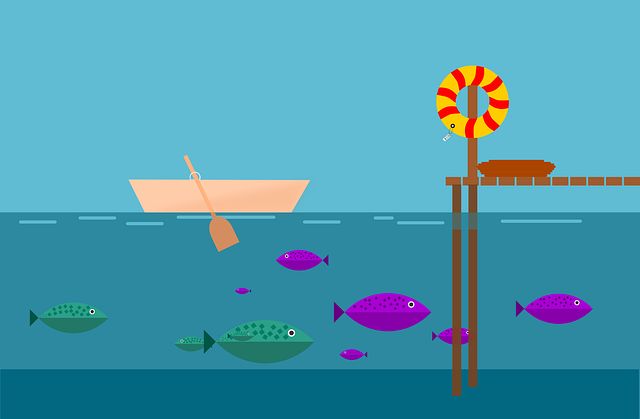 Free download Lake Fishes Boat - Free vector graphic on Pixabay free illustration to be edited with GIMP free online image editor