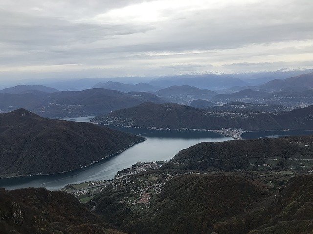 Free download Lake Lugano From Monte Generoso -  free photo or picture to be edited with GIMP online image editor