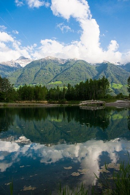 Free download Lake Mirroring Mountain -  free photo or picture to be edited with GIMP online image editor