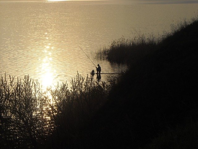 Free download Lake Pond Fisherman -  free photo or picture to be edited with GIMP online image editor