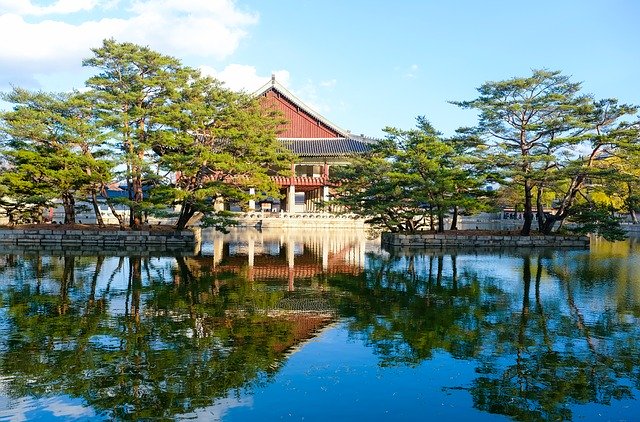 Free download Lake Reflection Temple -  free photo or picture to be edited with GIMP online image editor