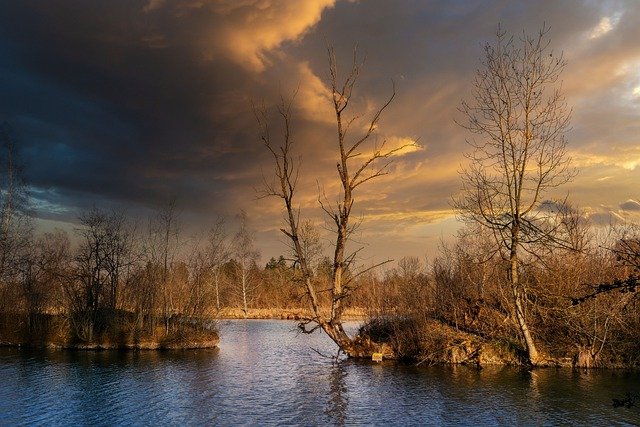 Free download lake water weather clouds islands free picture to be edited with GIMP free online image editor