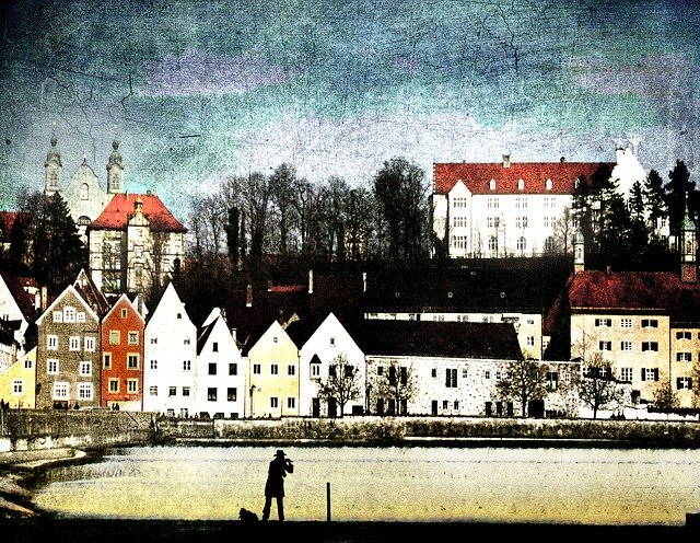 Free download Landsberg Lech City View -  free illustration to be edited with GIMP free online image editor