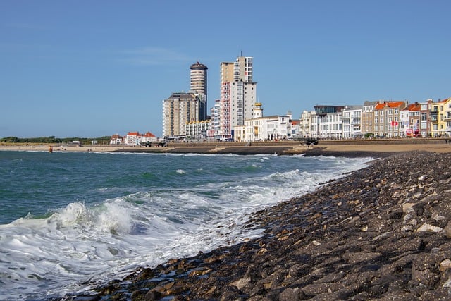 Free download landscape beach coastline buildings free picture to be edited with GIMP free online image editor