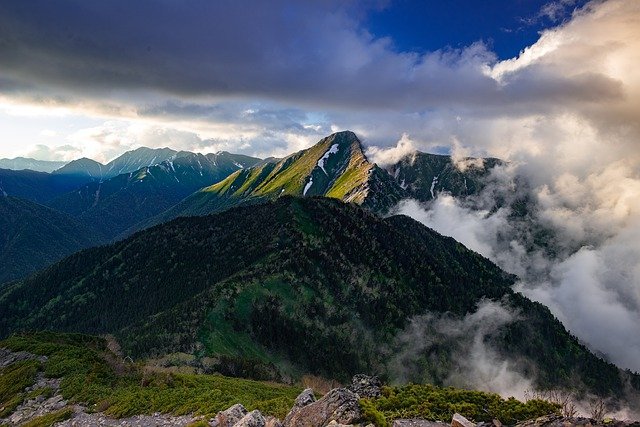 Free download landscape mountain evening cloud free picture to be edited with GIMP free online image editor