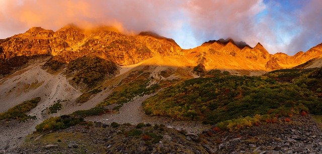 Free download landscape panorama mountain autumn free picture to be edited with GIMP free online image editor