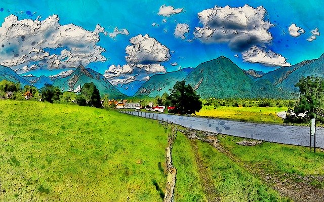 Free download Landscape Scenic Views -  free illustration to be edited with GIMP free online image editor