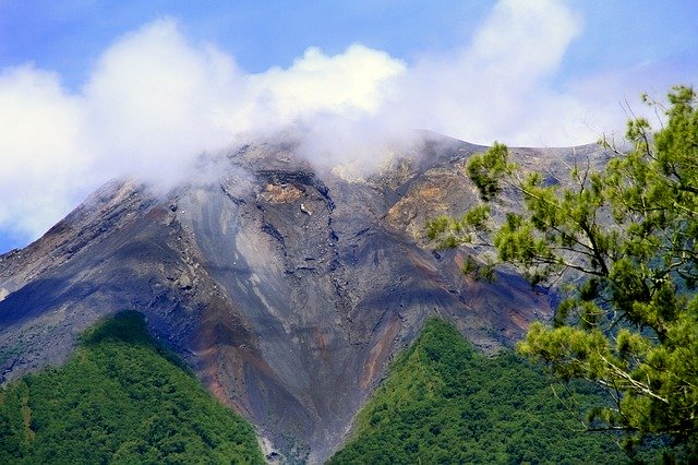 Free download Landscape Volcano Lava free photo template to be edited with GIMP online image editor