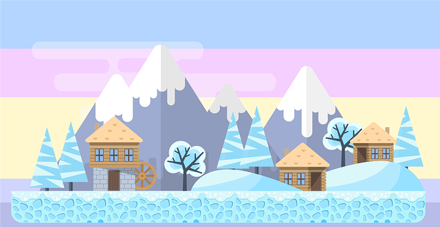 Free download Landscape Winter Scene -  free illustration to be edited with GIMP free online image editor