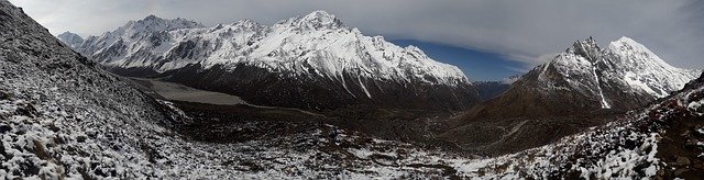 Free download Langtang Mountains Himalayas -  free photo or picture to be edited with GIMP online image editor