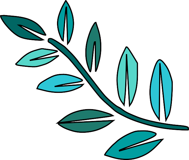 Free download Leaf Leaves Teal - Free vector graphic on Pixabay free illustration to be edited with GIMP free online image editor