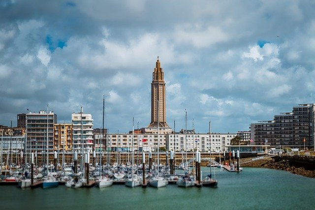 Free download le havre france port harbour havre free picture to be edited with GIMP free online image editor