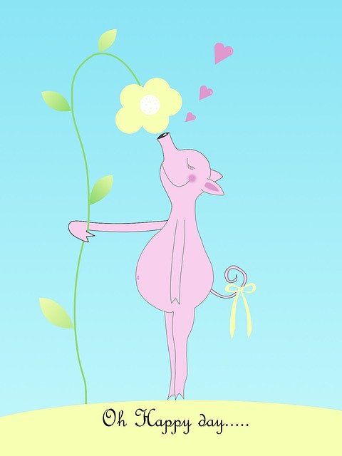 Free download Light Blue Piglet Funny -  free illustration to be edited with GIMP free online image editor