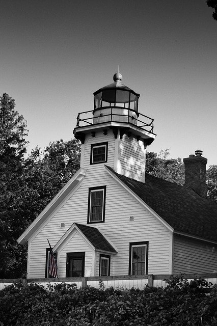 Free download Lighthouse Black And White Sky -  free photo or picture to be edited with GIMP online image editor