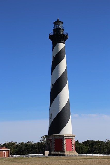 Free download Lighthouse Hatteras Coastline -  free photo or picture to be edited with GIMP online image editor