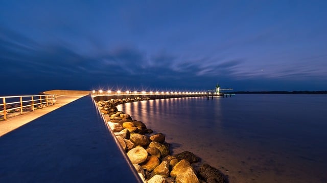 Free download lighthouse path sea lights pier free picture to be edited with GIMP free online image editor