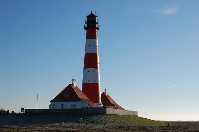 Free download Lighthouse Westerhever North Sea -  free photo or picture to be edited with GIMP online image editor