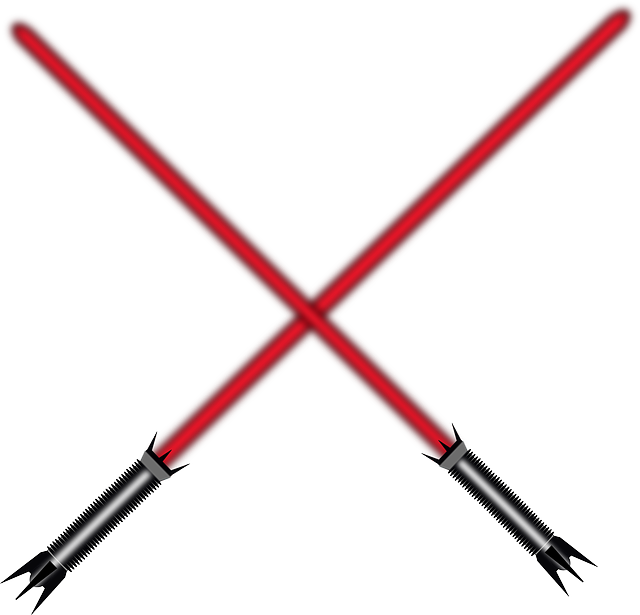 Free download Lightsabers Swords Red Star - Free vector graphic on Pixabay free illustration to be edited with GIMP free online image editor