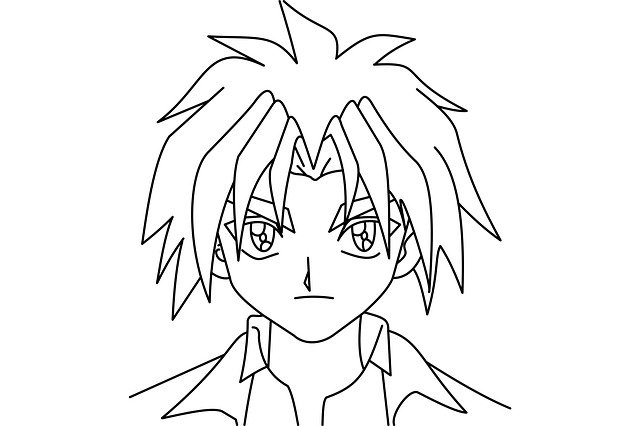 Free download Line Draw Hiro Granger Beyblade -  free illustration to be edited with GIMP free online image editor