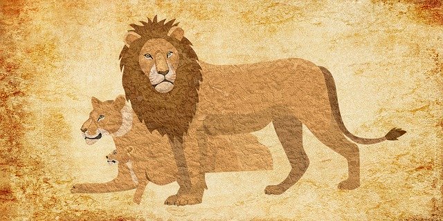 Free download Lion Animal Vintage -  free illustration to be edited with GIMP free online image editor