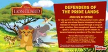 Free download Lion Guard Membership Ad UK Disney Stores Summer 2016 free photo or picture to be edited with GIMP online image editor