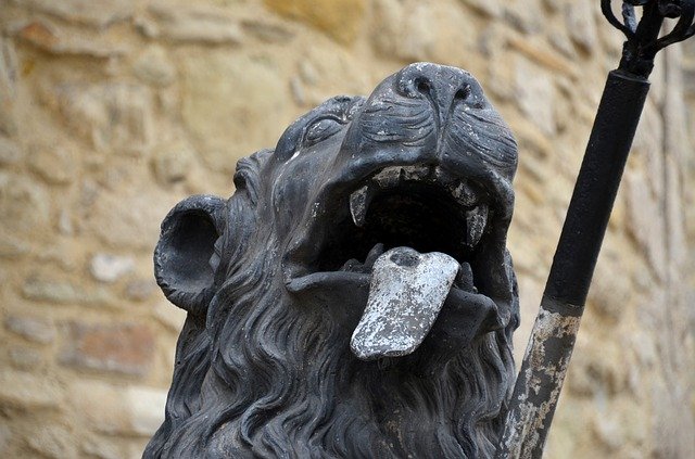 Free download Lion Sculpture Tongue -  free photo or picture to be edited with GIMP online image editor