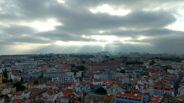 Free download Lisboa Cloudy City -  free photo or picture to be edited with GIMP online image editor