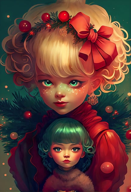 Free download little girl kids christmas free picture to be edited with GIMP free online image editor