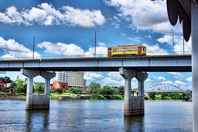 Free download Little Rock Cityscape Trolley -  free photo or picture to be edited with GIMP online image editor