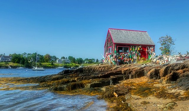 Free download Lobster Shack Buoys Bay -  free photo or picture to be edited with GIMP online image editor