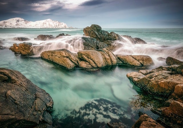 Free download lofoten islands ocean rocks lofoten free picture to be edited with GIMP free online image editor