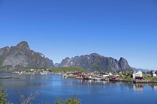 Free download Lofoten Reine Mountain -  free photo or picture to be edited with GIMP online image editor