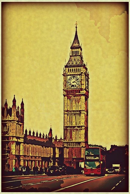 Free download London Big Ben Clock -  free illustration to be edited with GIMP free online image editor