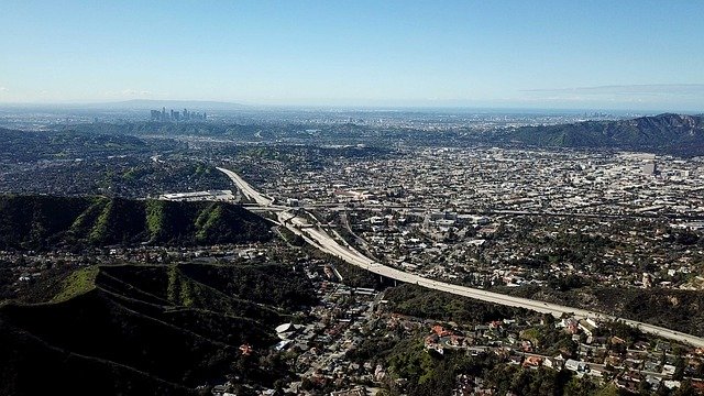 Free download Los Angeles Glendale Drone -  free photo or picture to be edited with GIMP online image editor