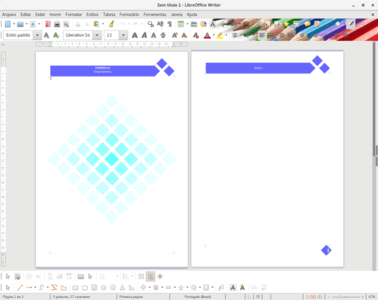 نموذج مجاني Losango Azul صالح لـ LibreOffice و OpenOffice و Microsoft Word و Excel و Powerpoint و Office 365