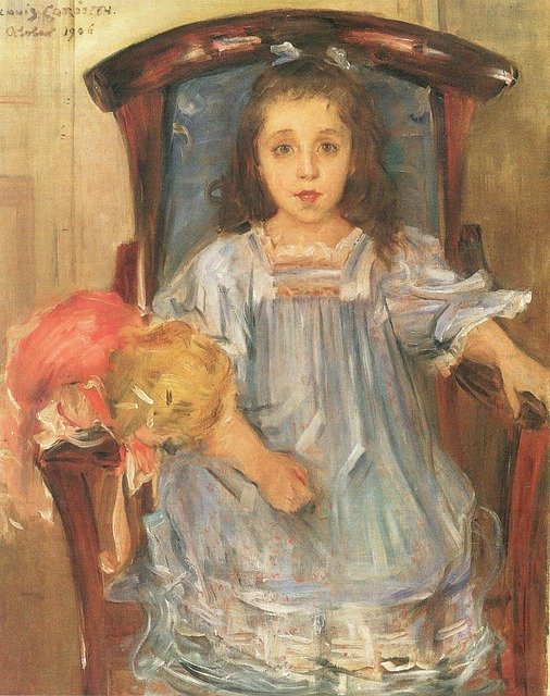 Free download Lovis Corinth Girl Child -  free illustration to be edited with GIMP free online image editor