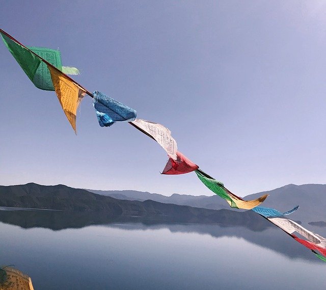 Free download Lugu Lake Golden Sail Blue -  free photo or picture to be edited with GIMP online image editor