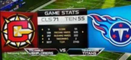 Free download Madden NFL 16 Columbus Explorers VS Tennessee Titans Teams Scoreboard Screenshot free photo or picture to be edited with GIMP online image editor