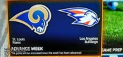 Free download Madden NFL 16 St. Louis Rams VS Los Angeles Bulldogs Teams Screenshot free photo or picture to be edited with GIMP online image editor