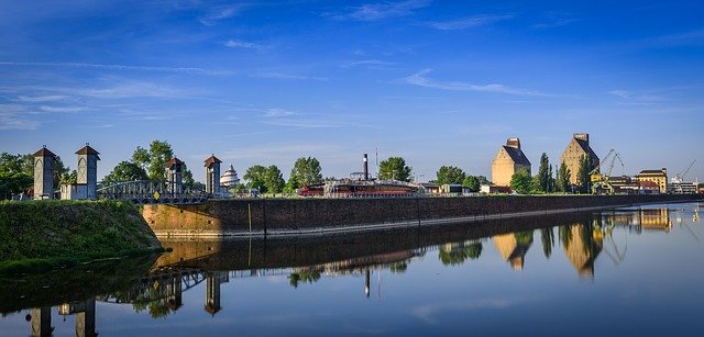 Free download Magdeburg Science Port Panorama -  free photo or picture to be edited with GIMP online image editor