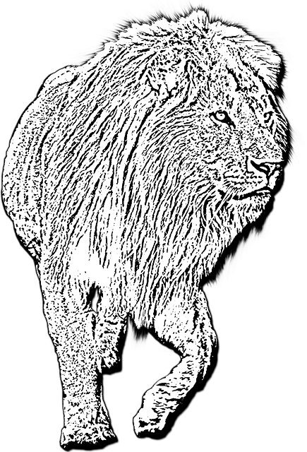 Free download Male Lion Walking -  free illustration to be edited with GIMP free online image editor