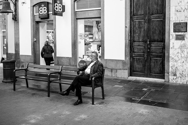 Free download Man Bank Sit -  free photo or picture to be edited with GIMP online image editor