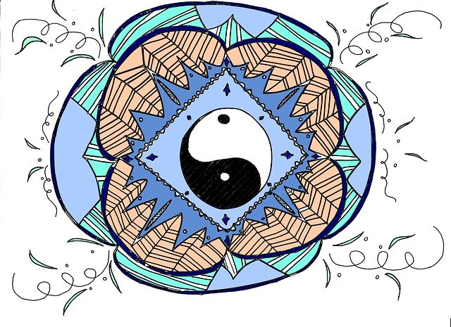 Free download Mandala Balance Ying Yang -  free illustration to be edited with GIMP free online image editor