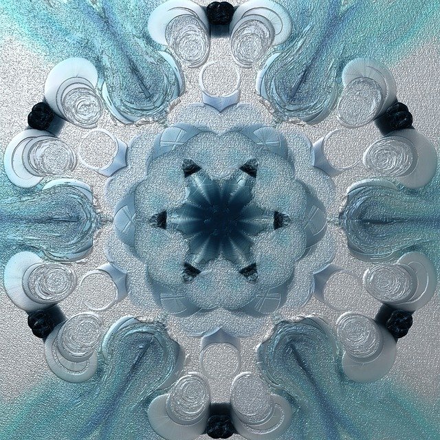 Free download Mandala Silver Blue -  free illustration to be edited with GIMP free online image editor