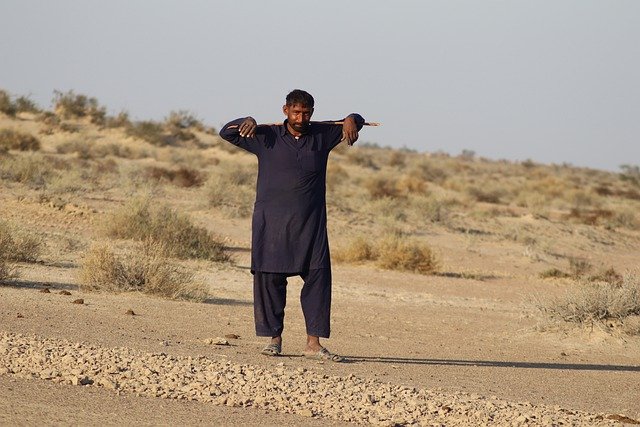 Free download man desert arid landscape outdoors free picture to be edited with GIMP free online image editor