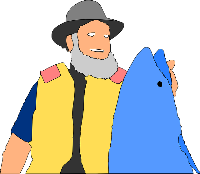 Free download Man Fish Fisherman - Free vector graphic on Pixabay free illustration to be edited with GIMP free online image editor